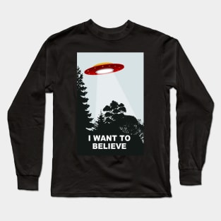 UFO "I Want To Believe" Long Sleeve T-Shirt